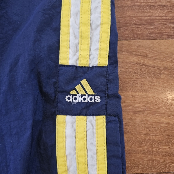 Vintage 90s Y2K Adidas Nylon Windbreaker Track Pants Joggers Zip Ankle Mens XL - Picture 3 of 12